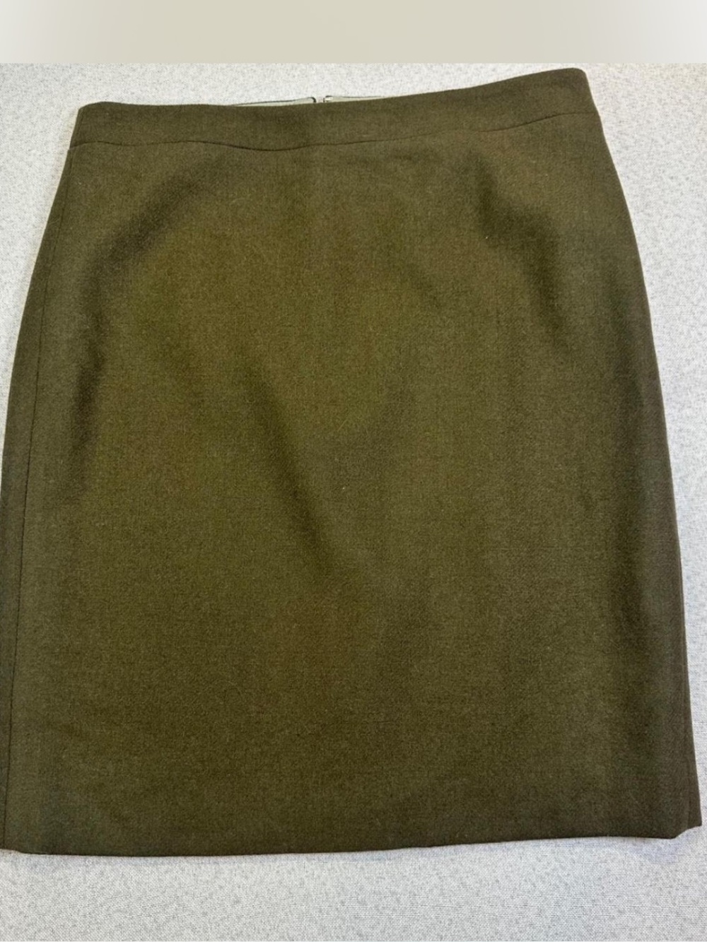 J. Crew Classic Olive Green Pencil Skirt 6